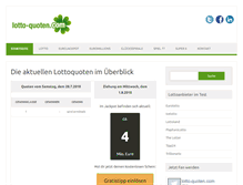 Tablet Screenshot of lotto-quoten.com